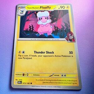 team rocket’s flaaffy - 073/182 (common) — pokemon: destined rivals